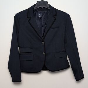 GAP Women's Navy Blue & Black Trim Blazer Jacket